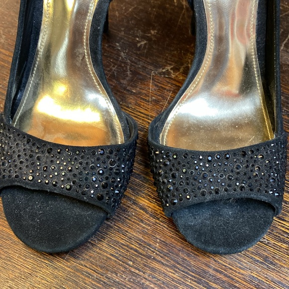 Coach suede rhinestone heels - Picture 2 of 9